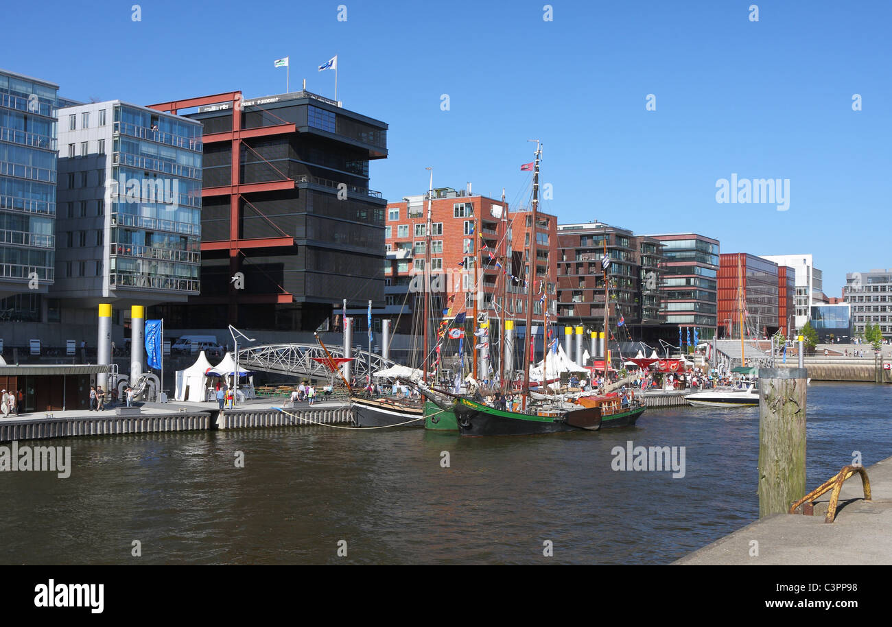 HafenCity (Hafenstadt) in Hamburg, Deutschland, Europa Stockfoto