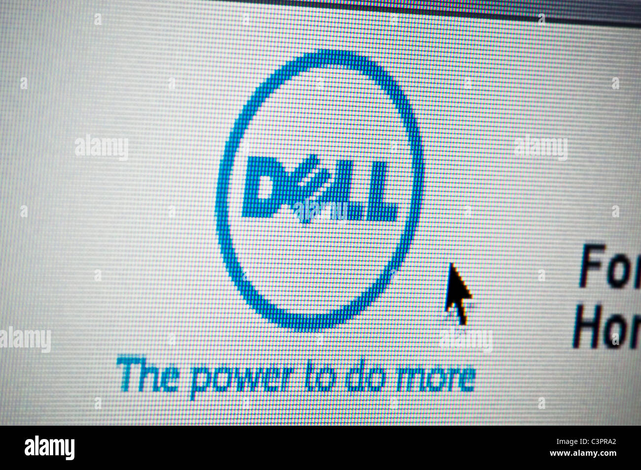 Nahaufnahme von dem Dell-Logo, wie auf ihrer Website zu sehen. (Nur zur redaktionellen Verwendung: print, TV, e-Book und redaktionelle Webseite). Stockfoto