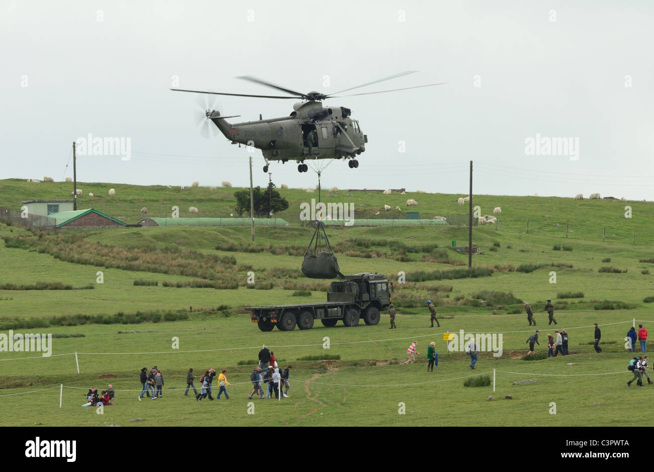 RAF Meerkönigs Okehampton Camp für zehn Toren.  Ladehilfsmittel nur aus Check-Points, auf Dartmoor abgerufen werden. Stockfoto