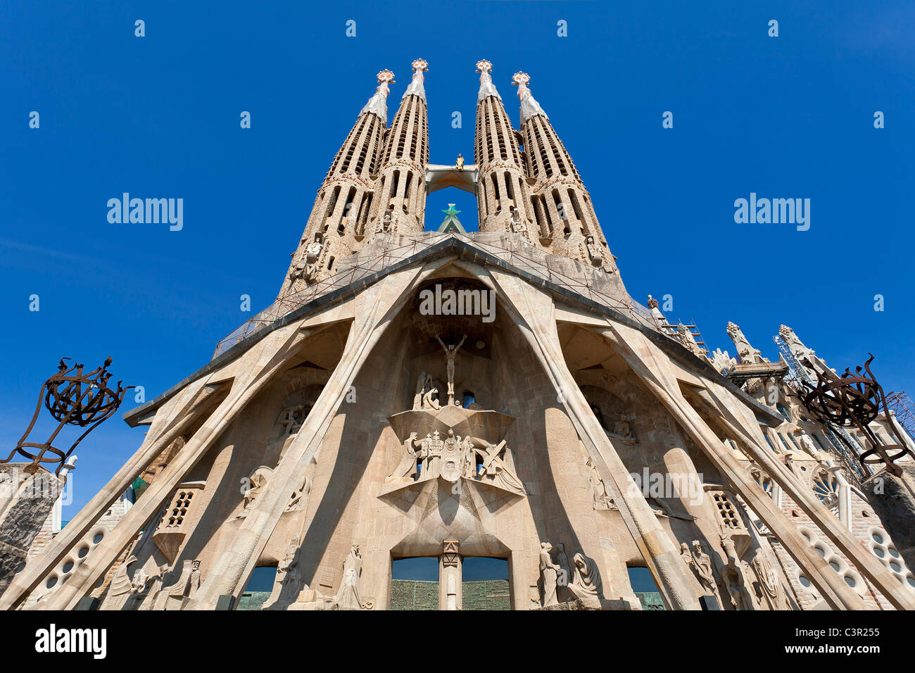 Spanien, Katalonien, Barcelona, die Sagrada Familia von Architekt Antonio Gaudi als Weltkulturerbe von der UNESCO gelistet Stockfoto