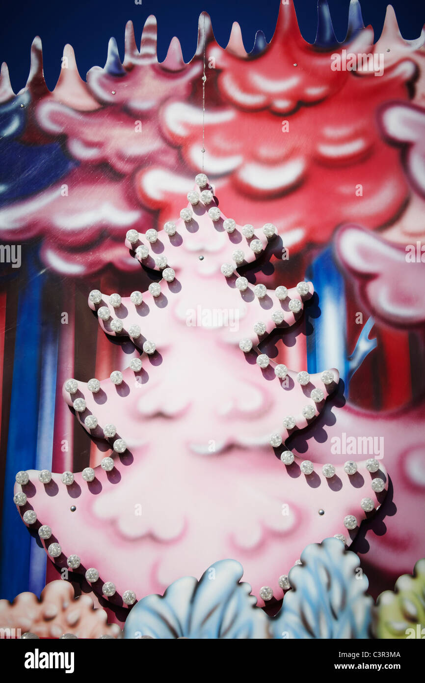 Deutschland, Hamburg, dekoriert-x-mas-Messestand Stockfoto