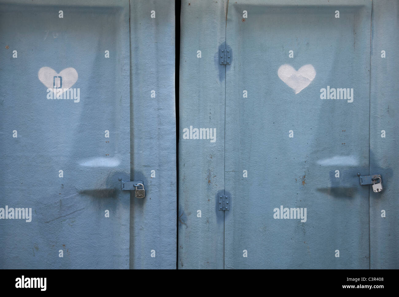 Deutschland, Hamburg, Toilette verschlossene Türen Stockfoto