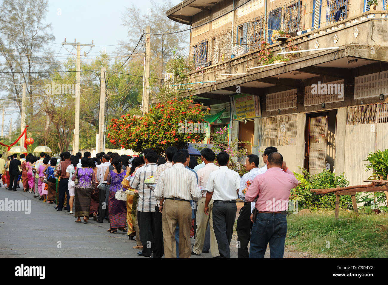 Hochzeitszug, Kampot, Kambodscha Stockfoto