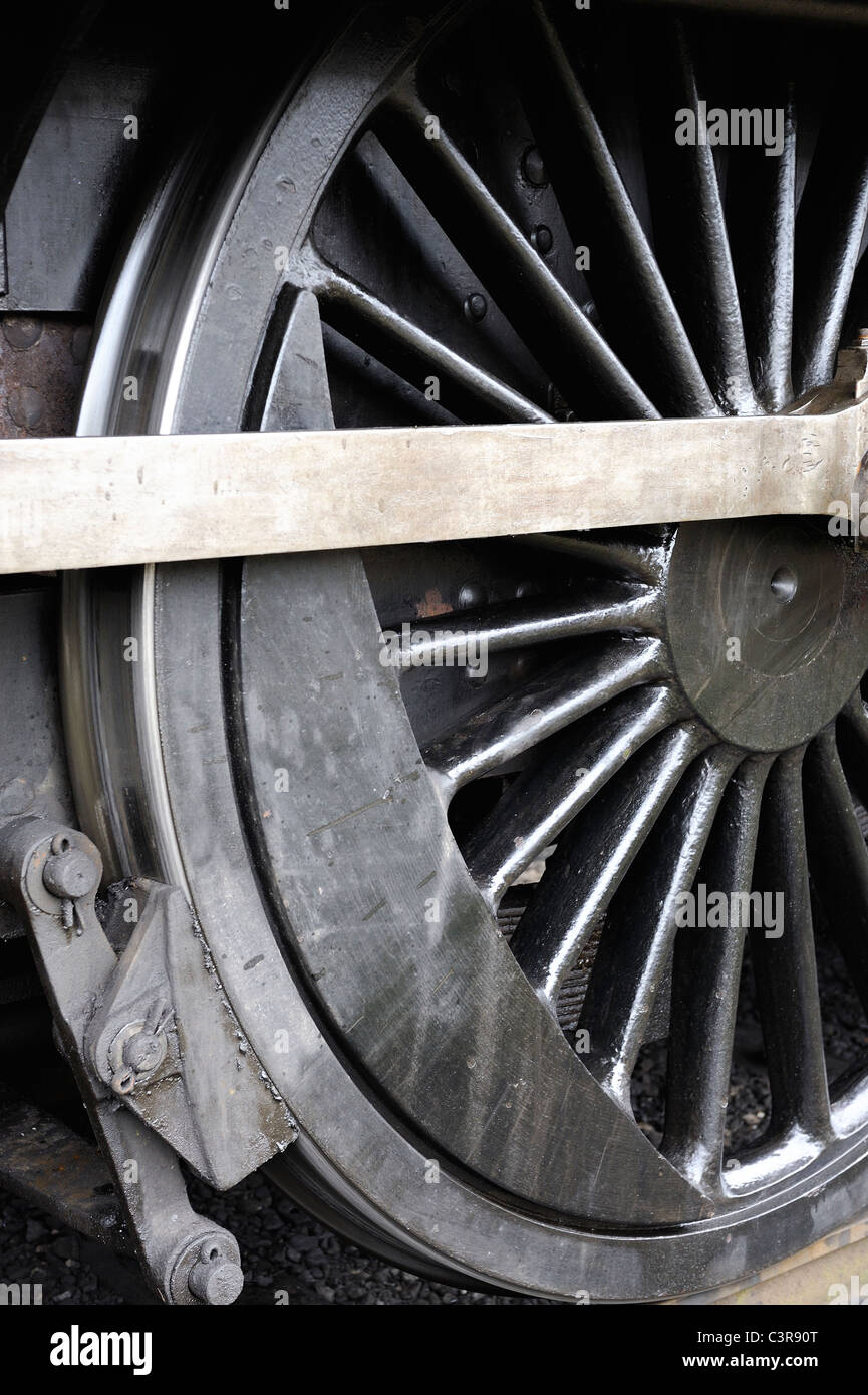 Kolben und Wheel of Dampf Lok England uk Stockfoto