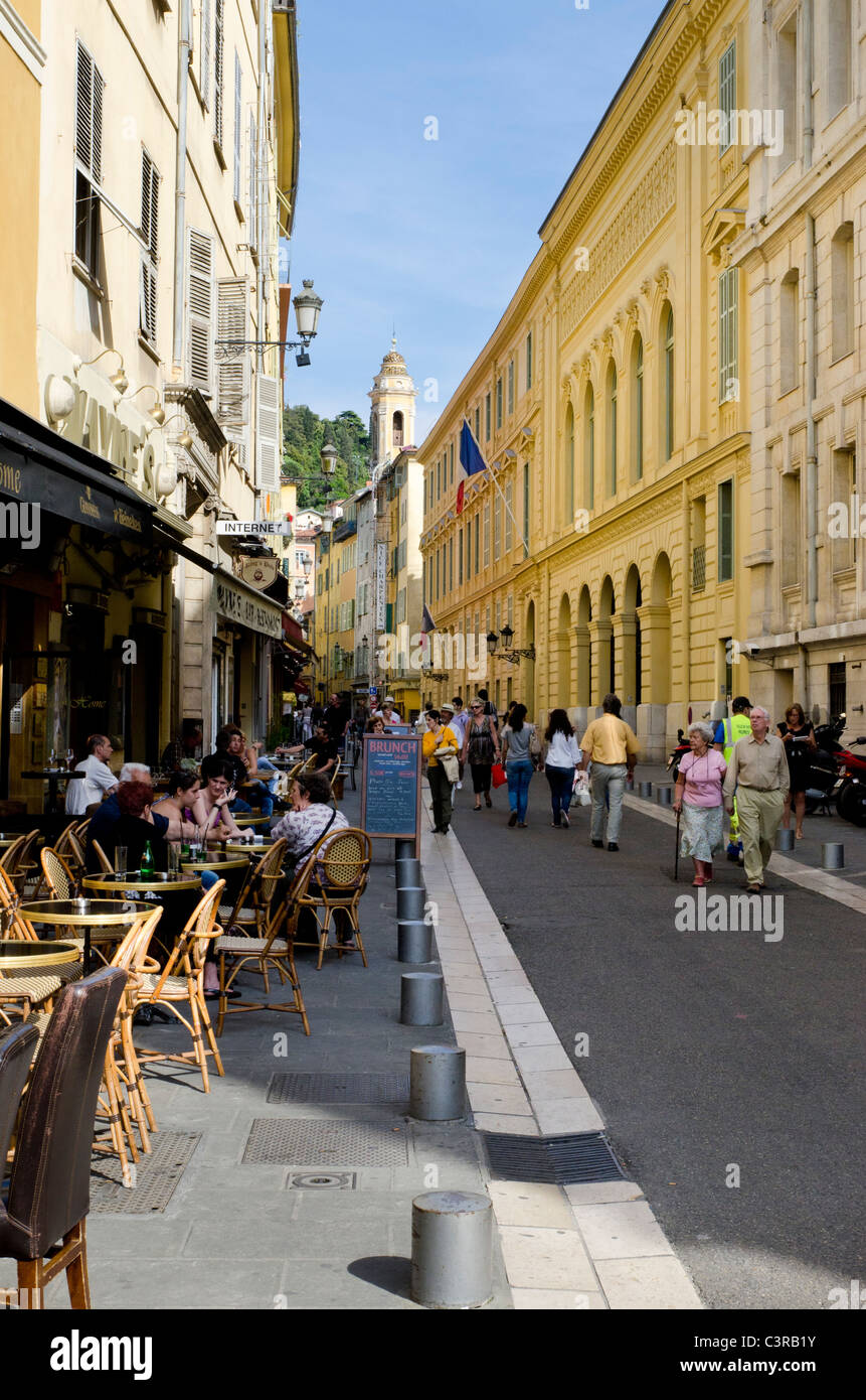 Rue De La Préfecture, Nizza Stockfoto