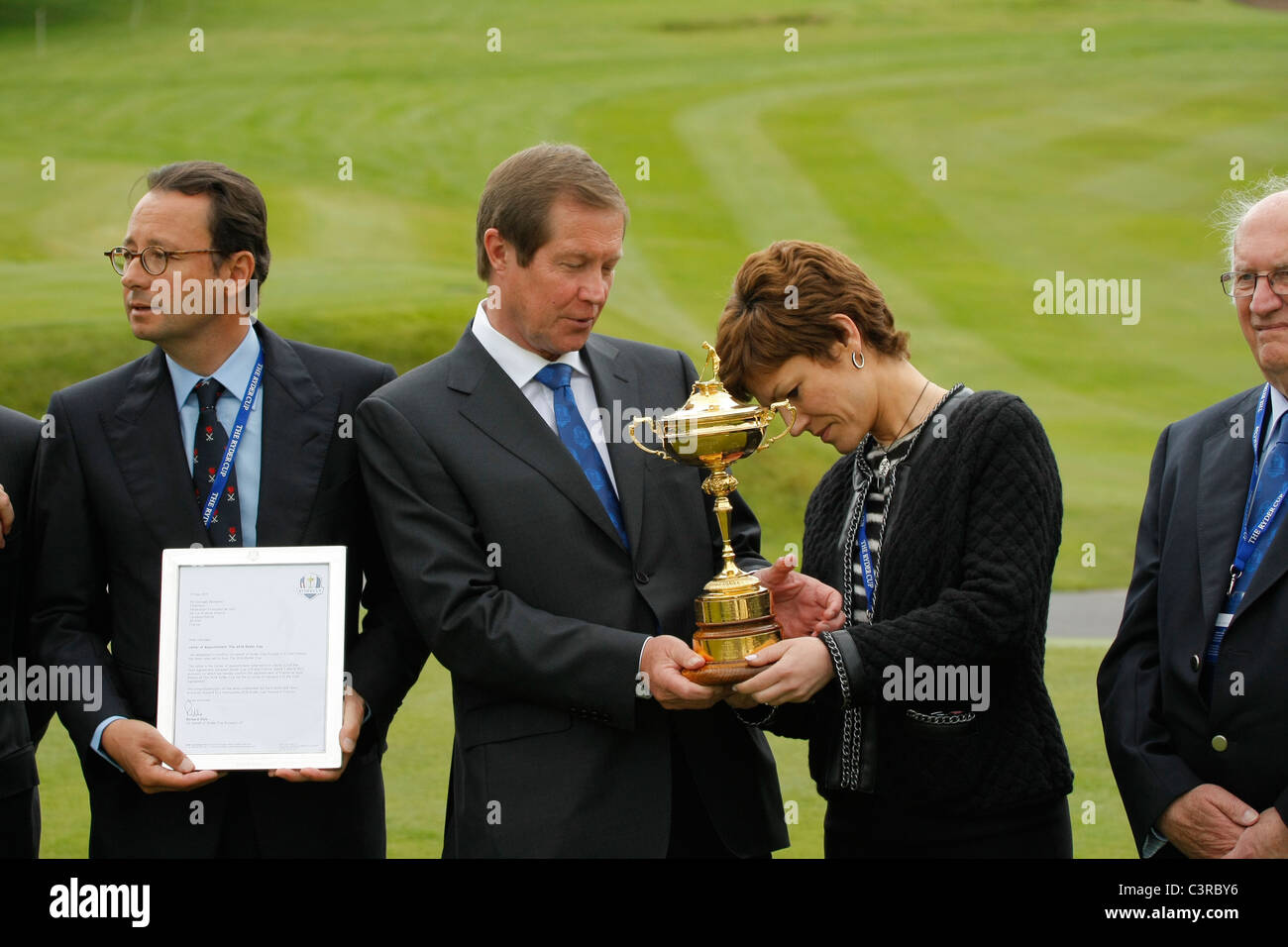 Frankreich wird als der Wirt Nation für den RYDER CUP 2018 bei Paris National Golf Club im Herbst 2018 gespielt werden angekündigt. Stockfoto