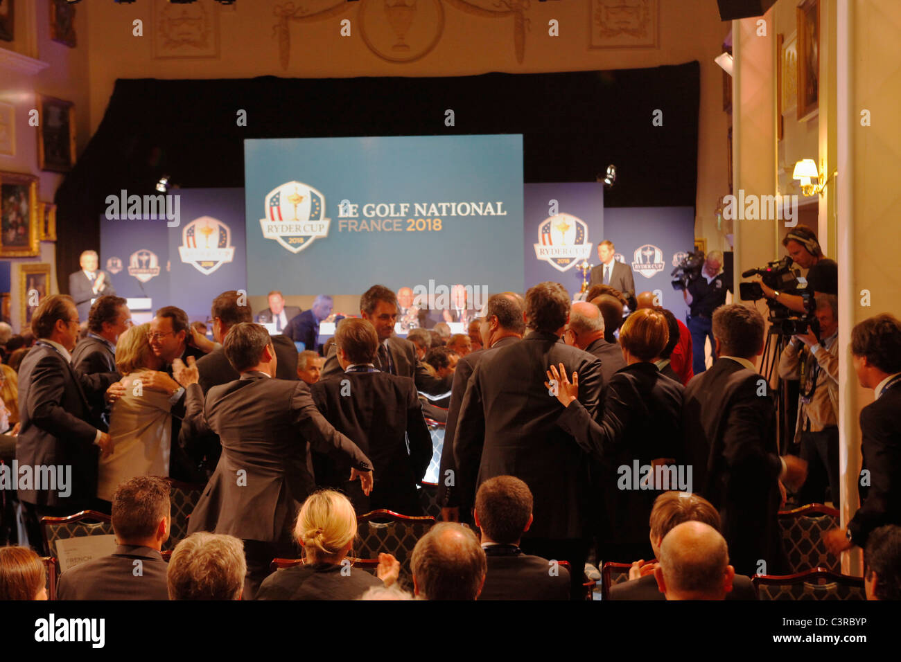 Frankreich wird als der Wirt Nation für den RYDER CUP 2018 bei Paris National Golf Club im Herbst 2018 gespielt werden angekündigt. Stockfoto