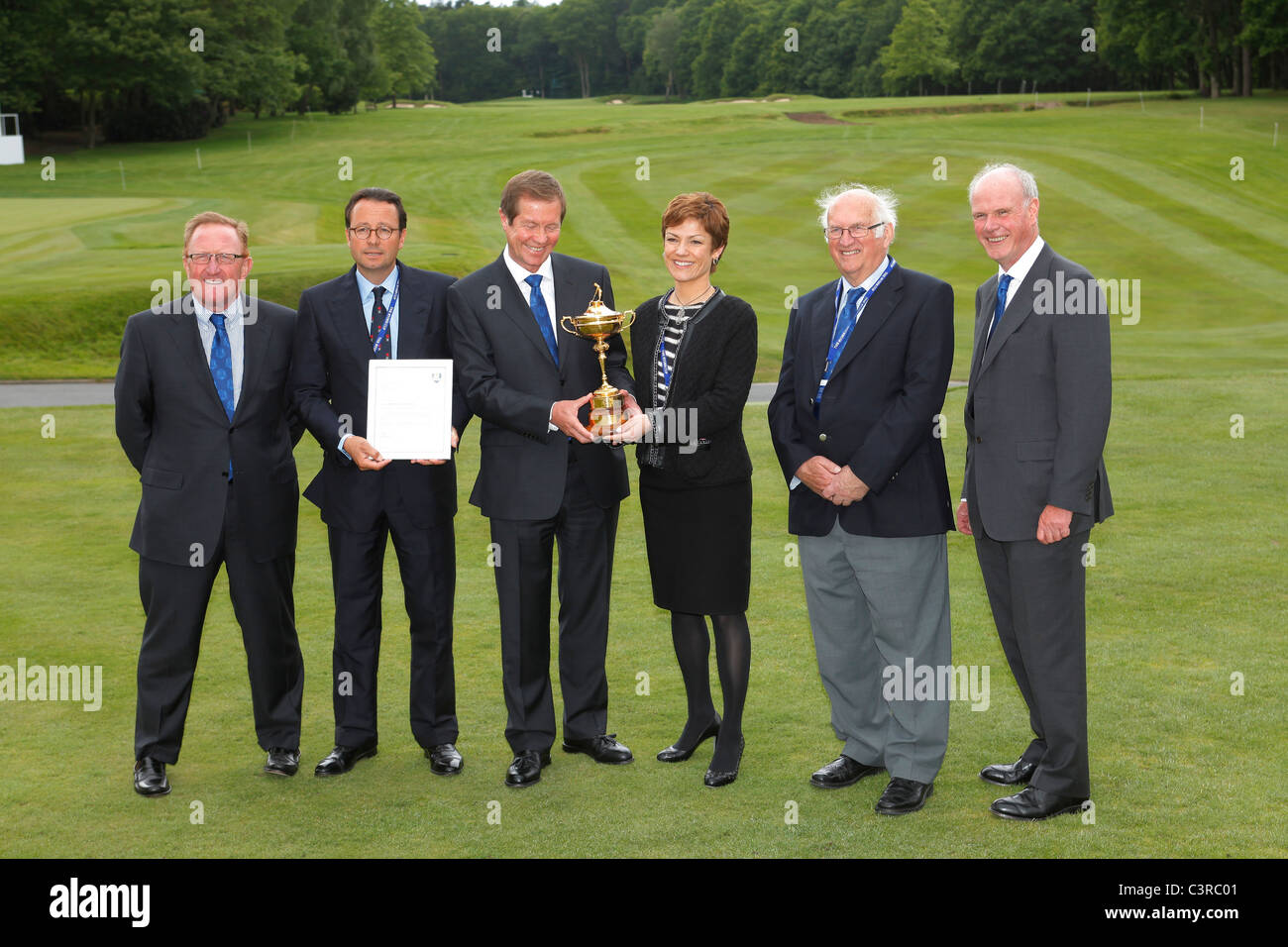 Frankreich wird als der Wirt Nation für den RYDER CUP 2018 bei Paris National Golf Club im Herbst 2018 gespielt werden angekündigt. Stockfoto