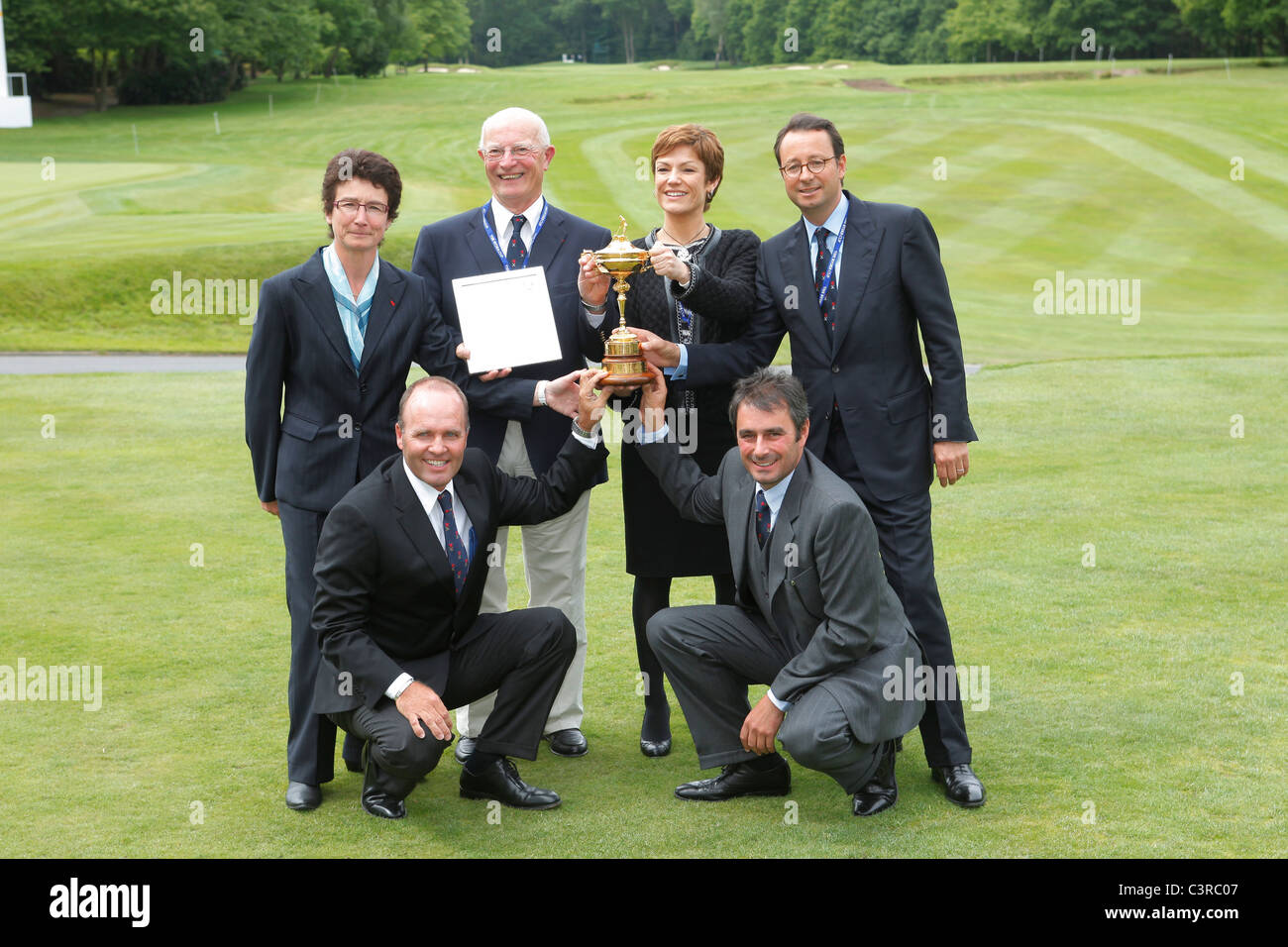Frankreich wird als der Wirt Nation für den RYDER CUP 2018 bei Paris National Golf Club im Herbst 2018 gespielt werden angekündigt. Stockfoto