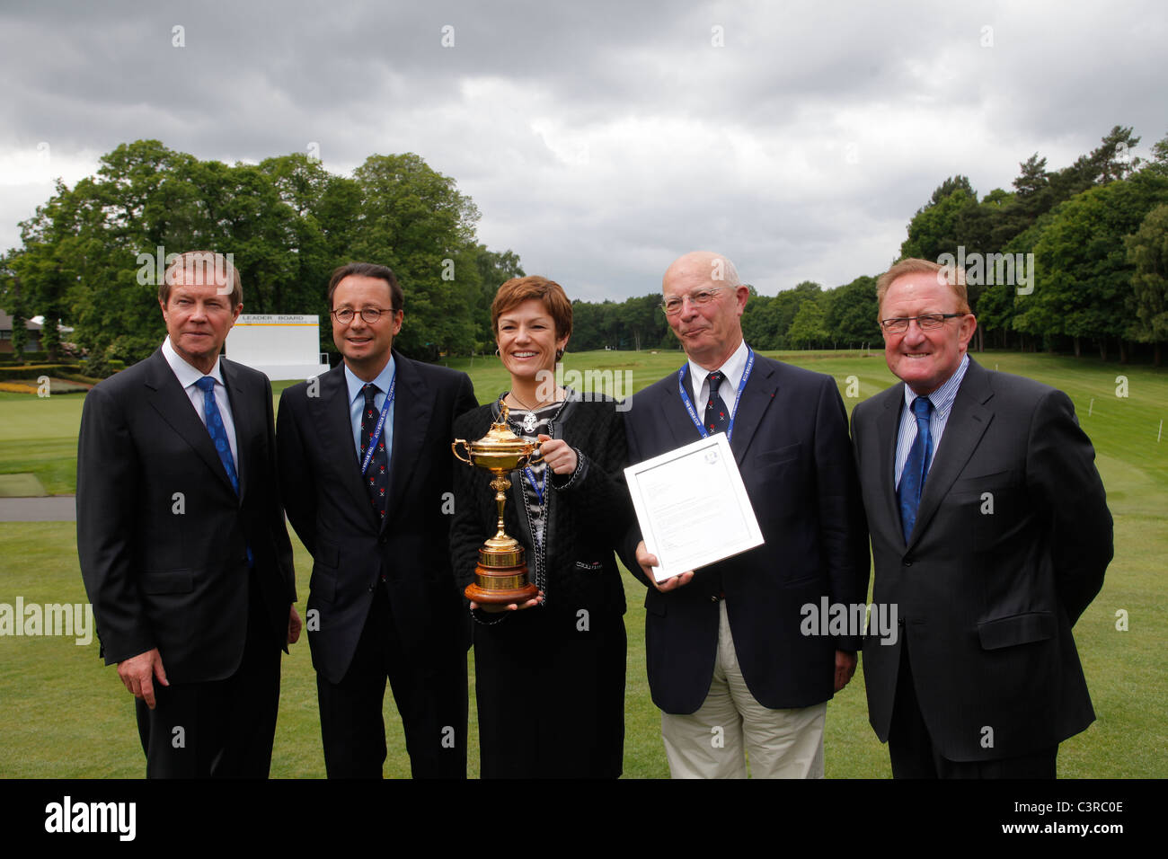 Frankreich wird als der Wirt Nation für den RYDER CUP 2018 bei Paris National Golf Club im Herbst 2018 gespielt werden angekündigt. Stockfoto