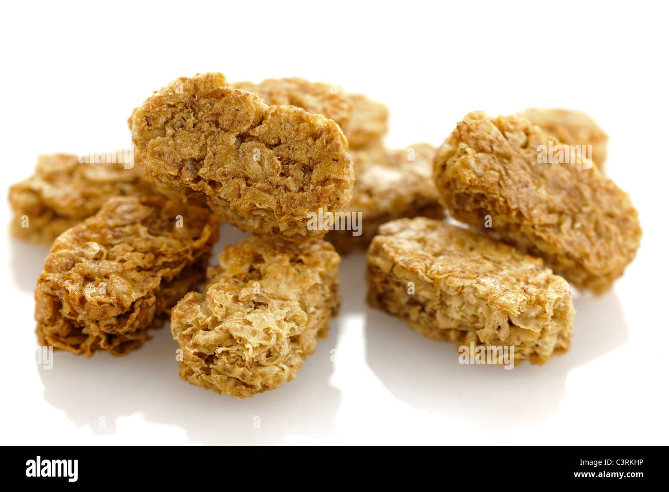 Haufen von neuen Weetabix Honig knusprig Minis Frühstück Müsli Kekse Stockfoto