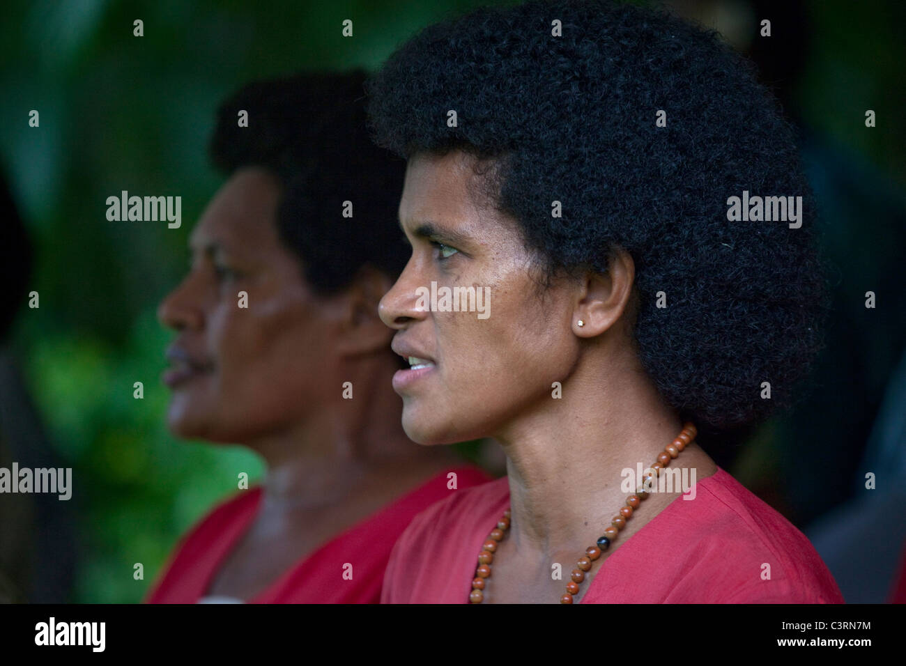 Fidschi Frau, Viti Levu, Fidschi Stockfoto