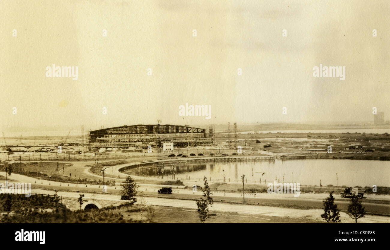 North Beach Airport im Bau der 1920er Jahre der 1930er Jahre New Jersey Autobahn reisen Stockfoto