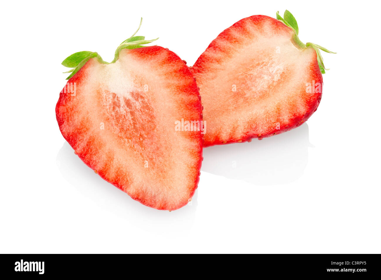 Erdbeerscheiben Stockfoto