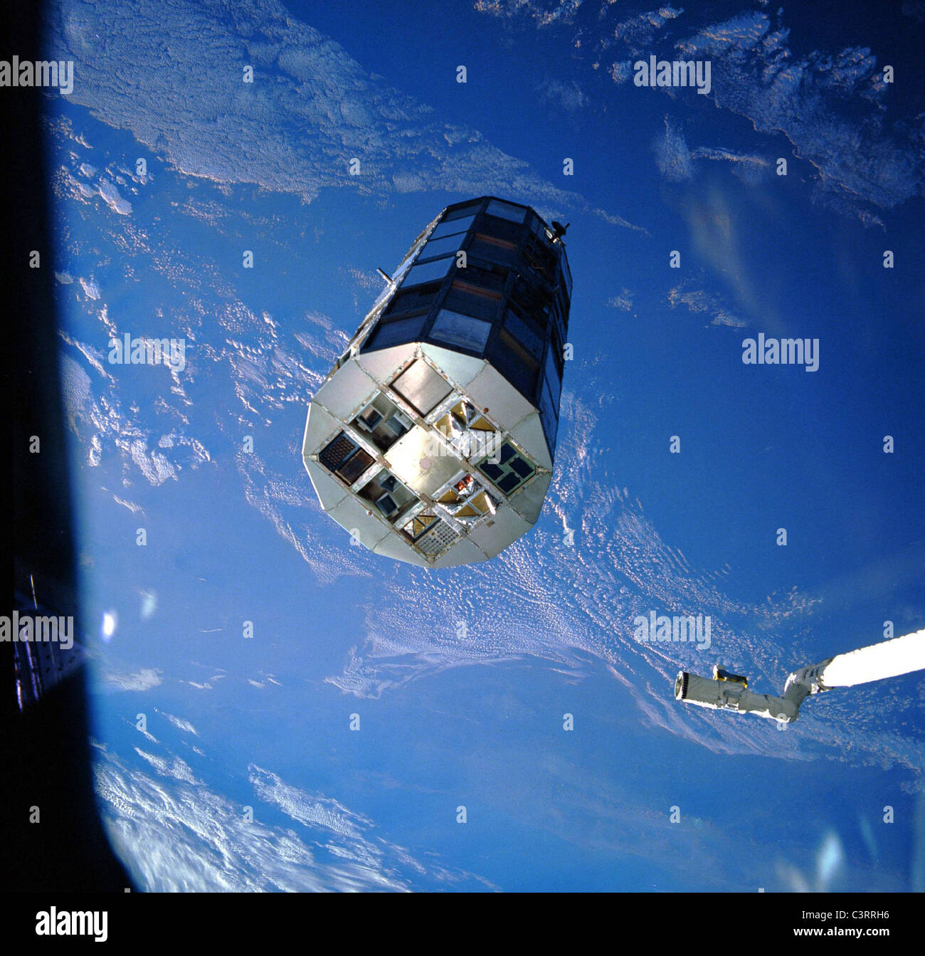NASA langer Dauer Exposure Facility (LDEF) Stockfoto