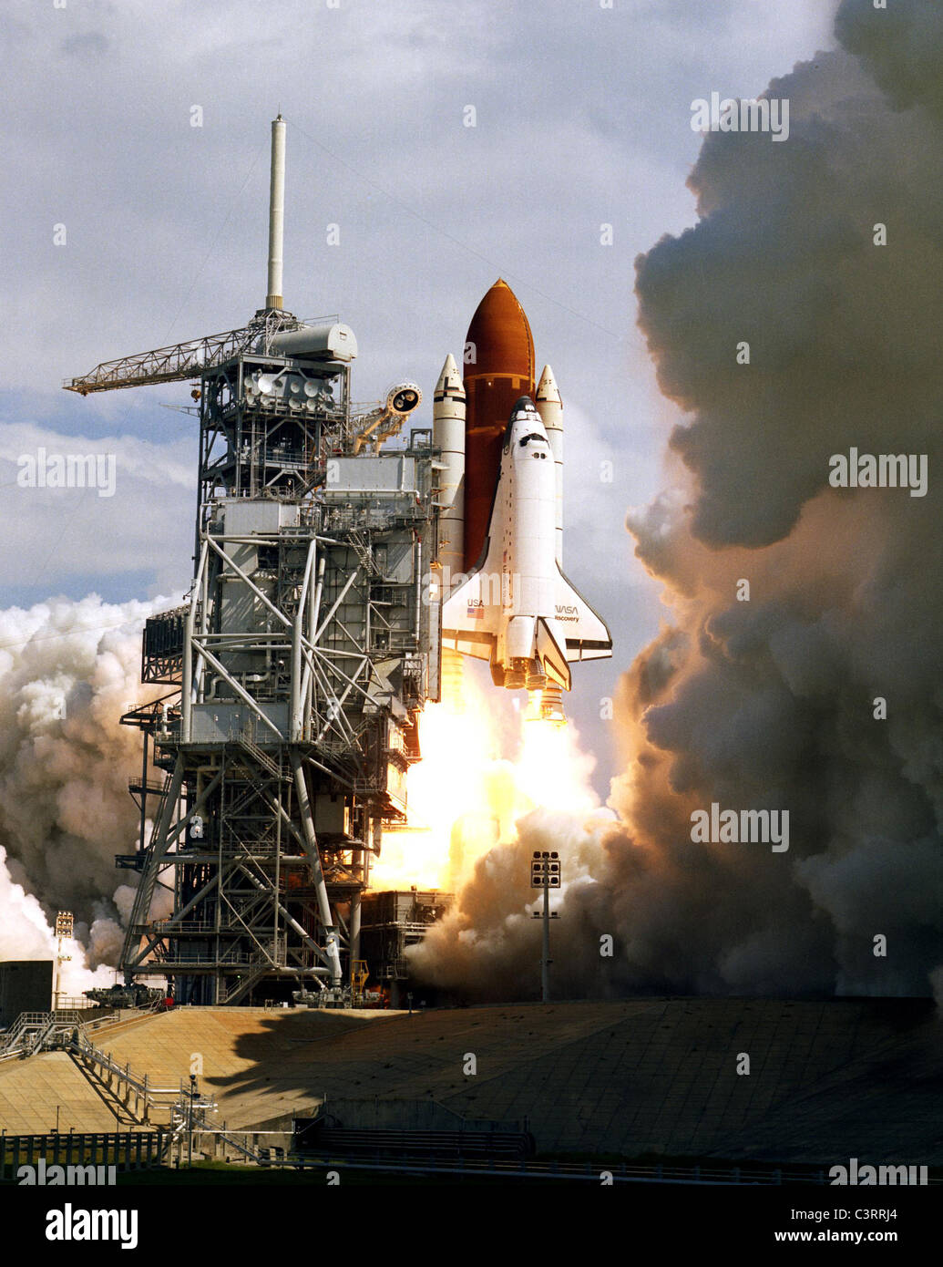 Space Shuttle Discovery Start, STS-26 Stockfoto