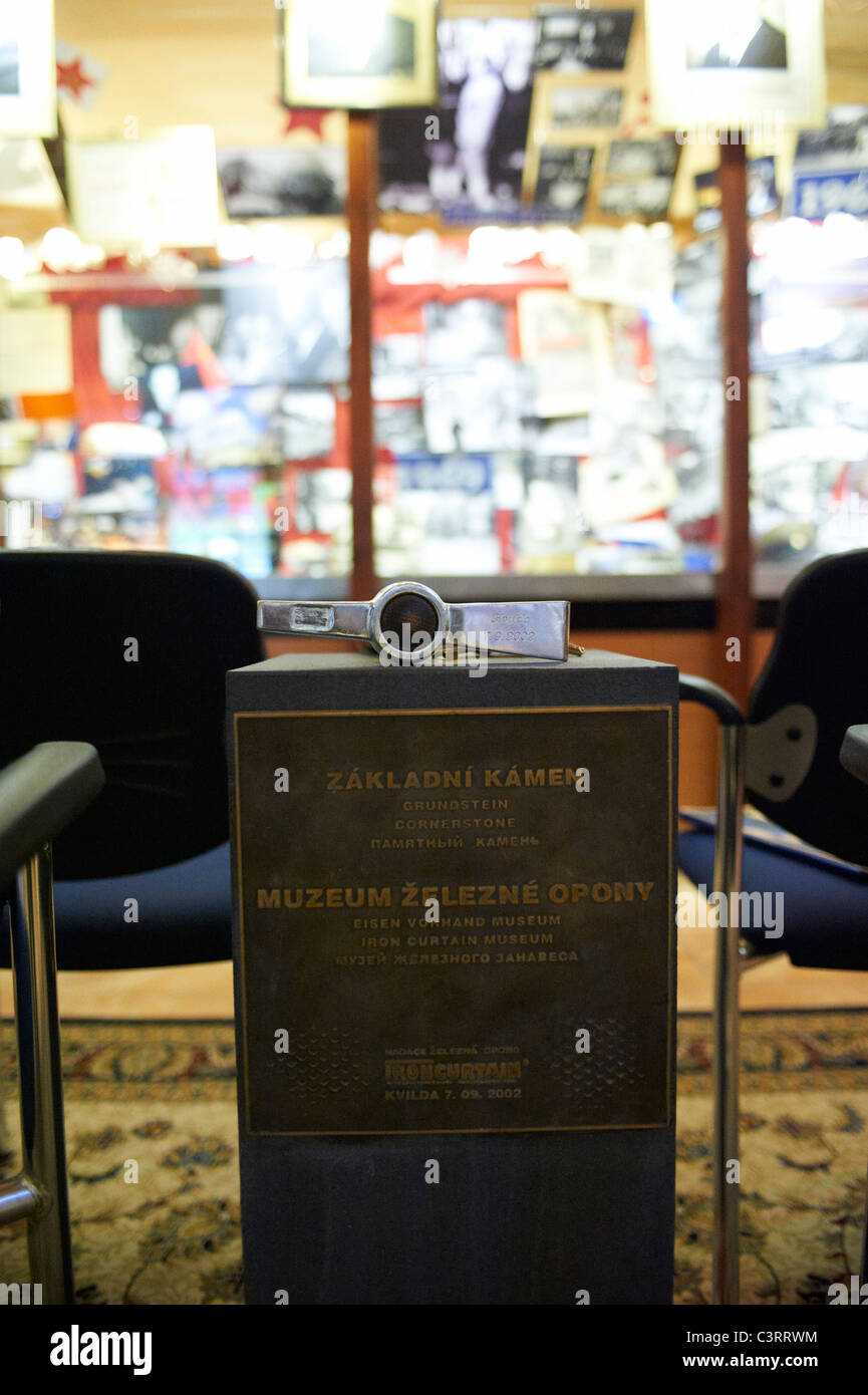 Eisernen Vorhangs Museum Rozvadov, Muzeum Zelezne Opony Tschechische Republik Deutschland Grenze Stockfoto