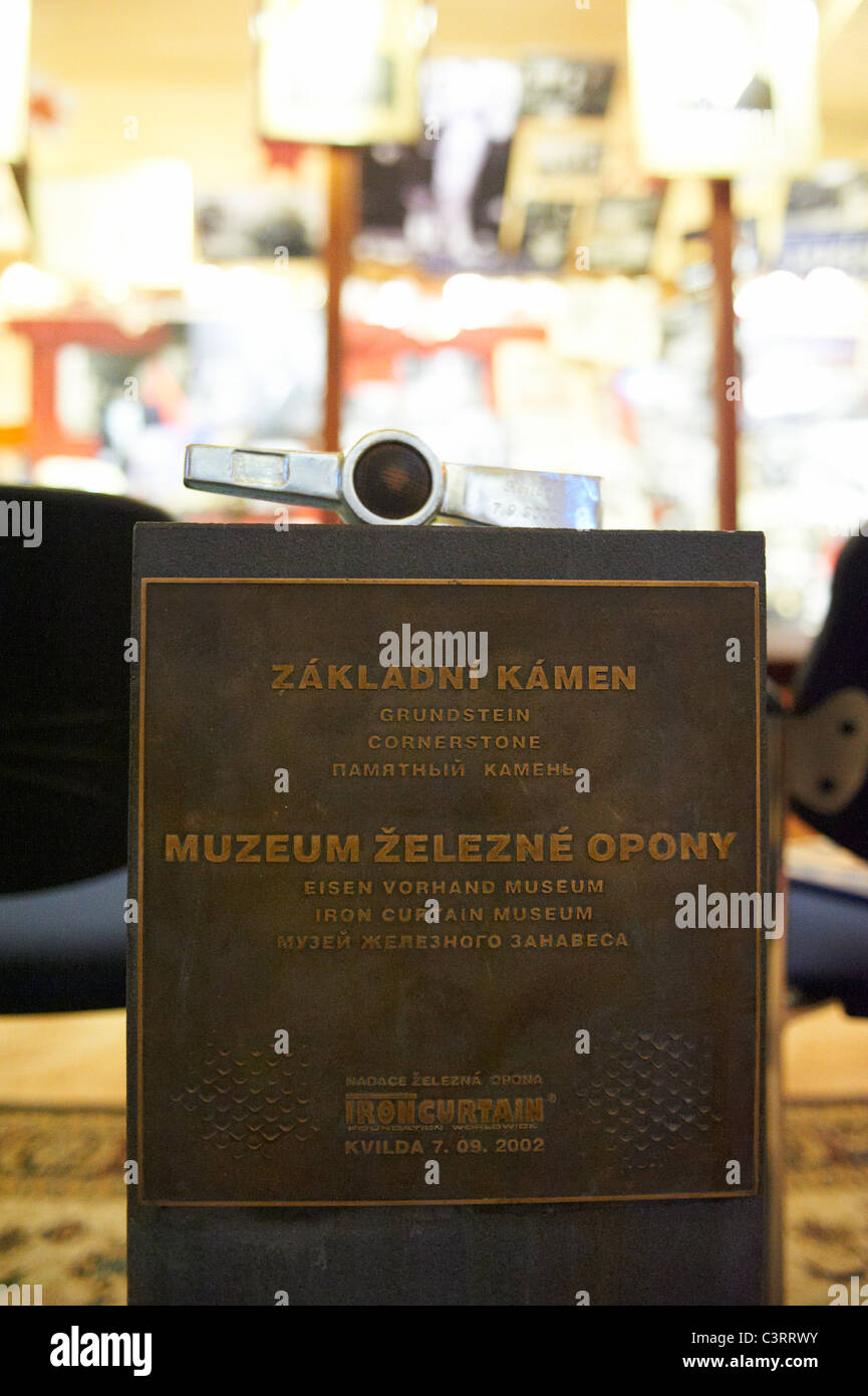 Eisernen Vorhangs Museum Rozvadov, Muzeum Zelezne Opony Tschechische Republik Deutschland Grenze Stockfoto