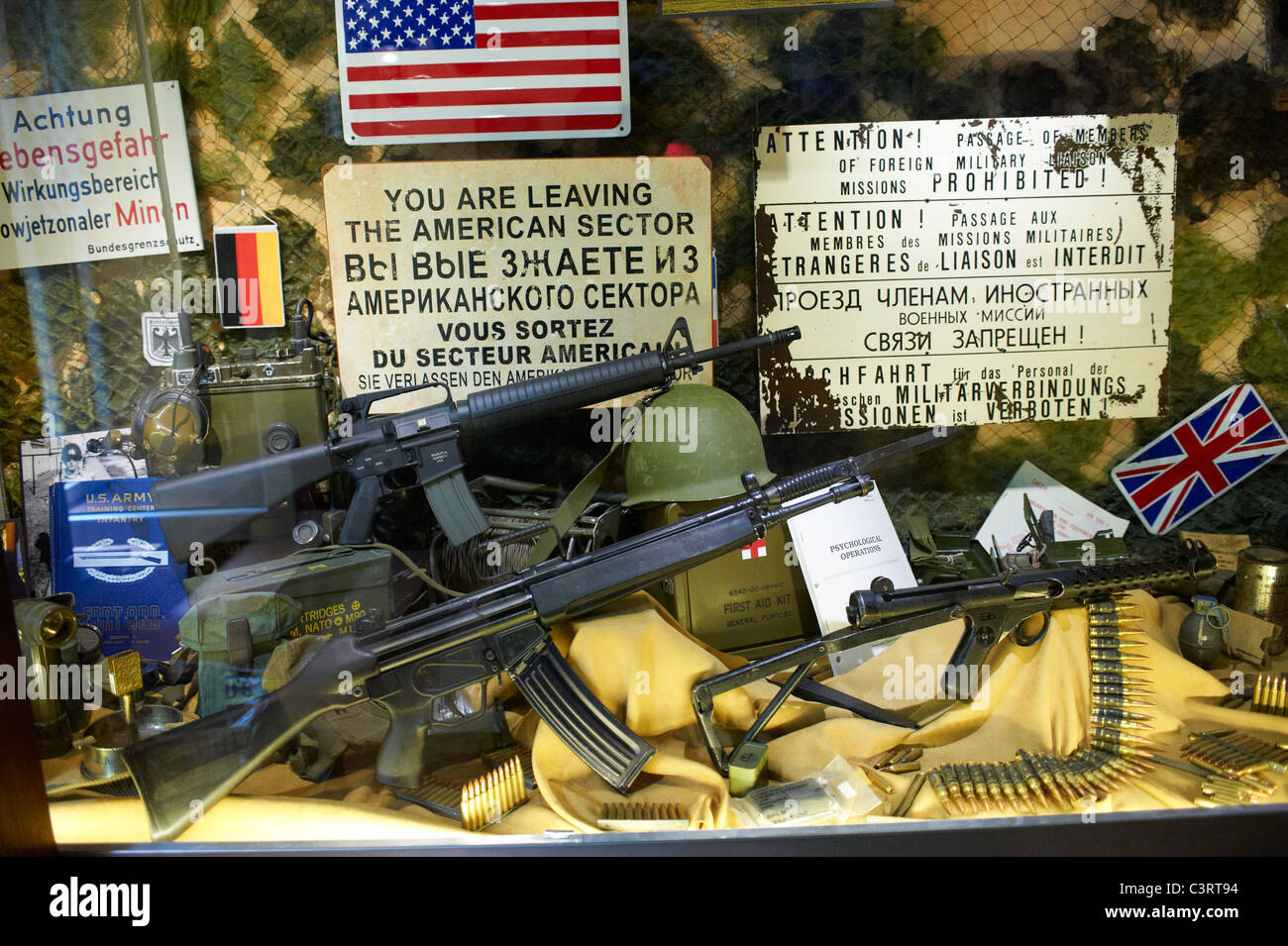 Eisernen Vorhangs Museum Rozvadov, Muzeum Zelezne Opony Tschechische Republik Deutschland Grenze Stockfoto