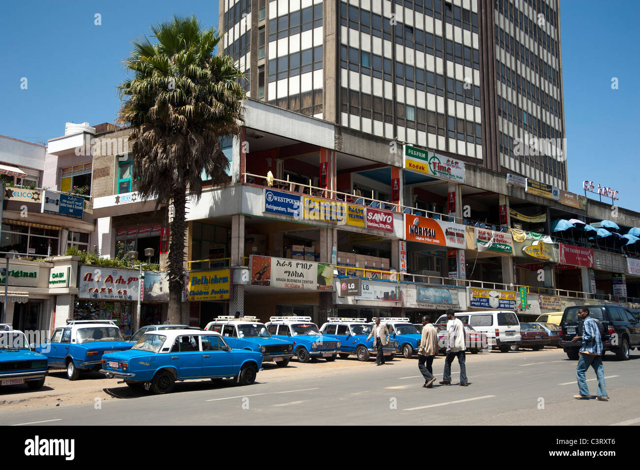 The Piazza, Addis Abeba, Äthiopien Stockfoto