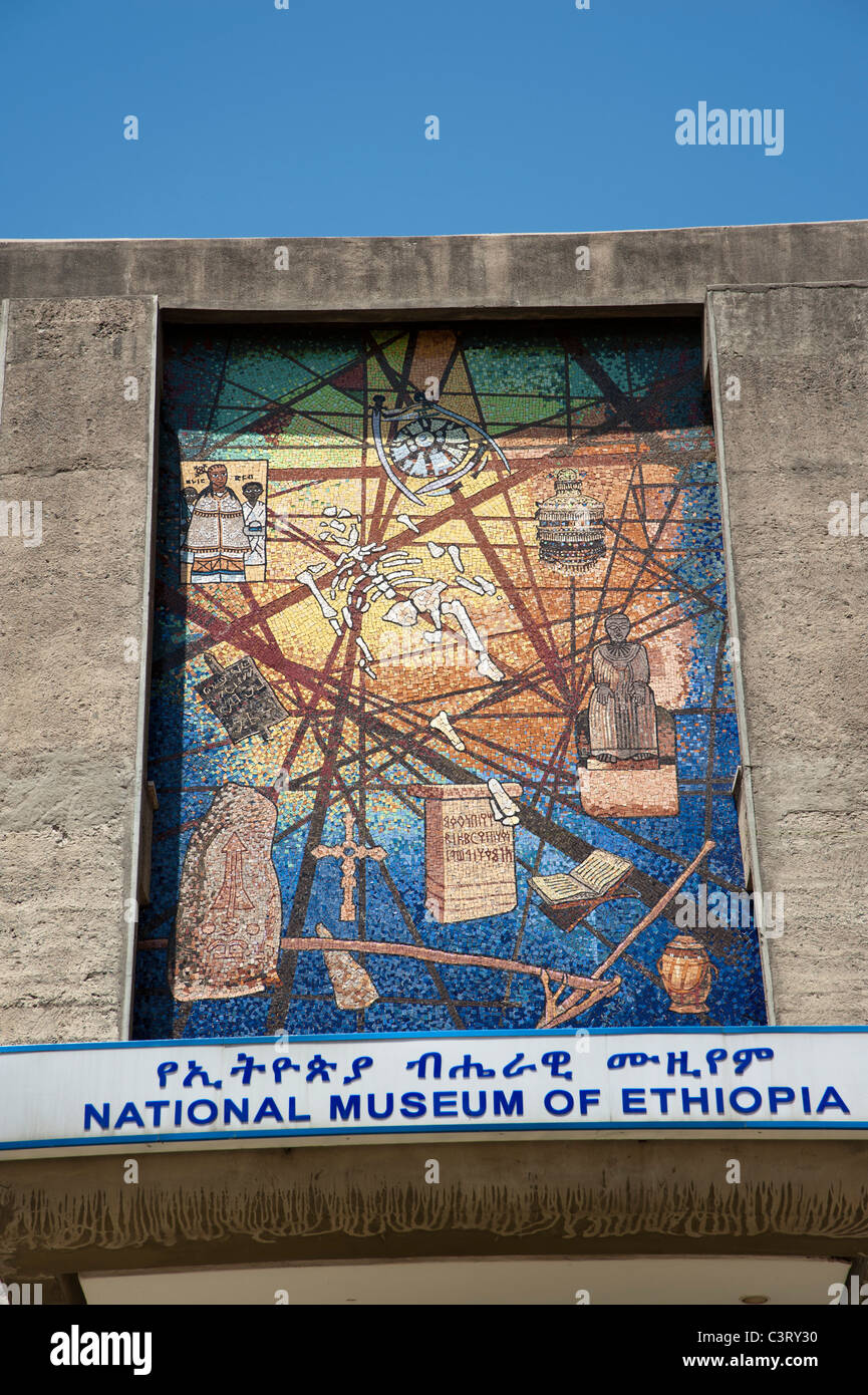 Nationalmuseum von Äthiopien, Addis Abeba, Äthiopien Stockfoto