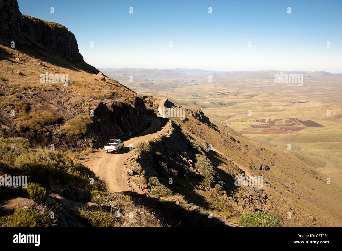 Die Naude Nek Pass in der zentralen Karoo, Südafrika Stockfoto