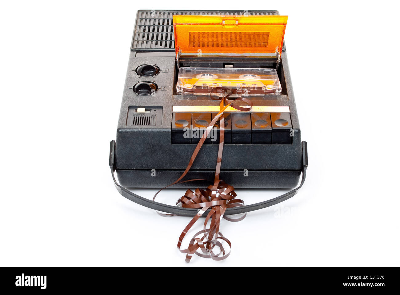 Magnetische Tonband Kassettenrekorder Stockfoto