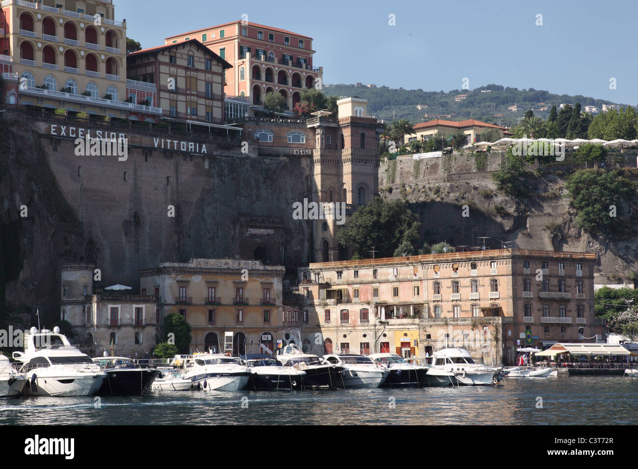 Hafen von Sorrent, Italien Stockfoto