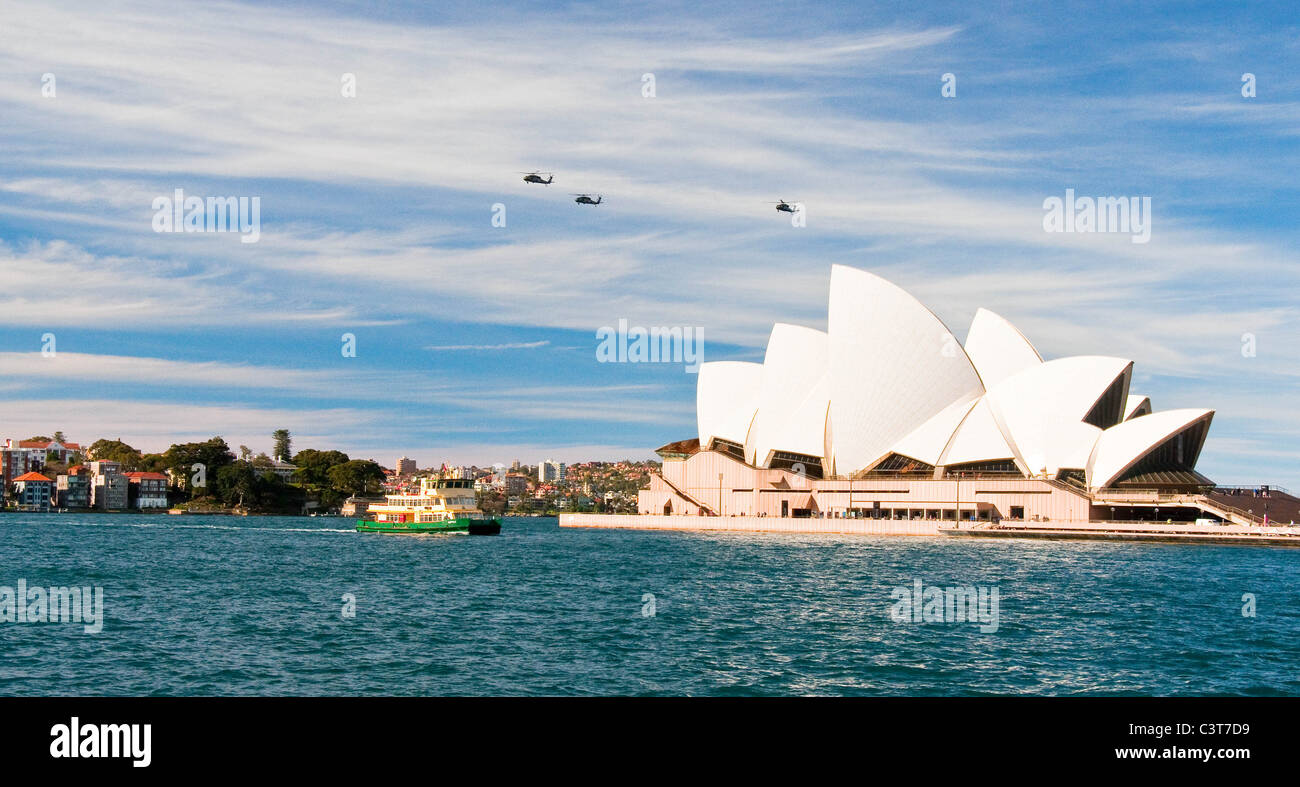 SYDNEY, Australien 17. AUGUST: Blick auf das Opernhaus berühmtesten Theater der Stadt, 17. August 2010 in Sydney Stockfoto