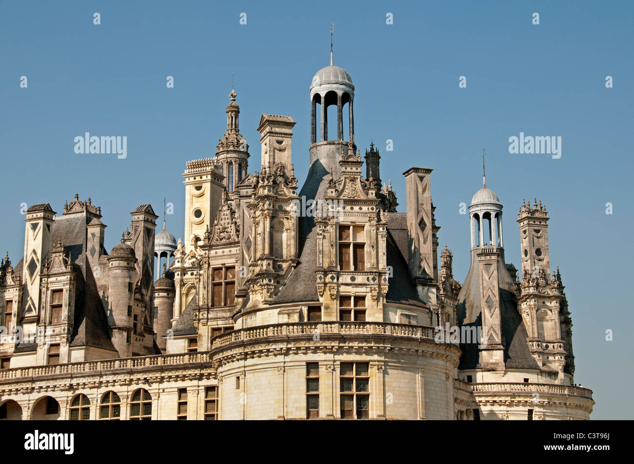 Das königliche Schloss in Chambord, Loir et Cher Schloss Loire-Frankreich Stockfoto