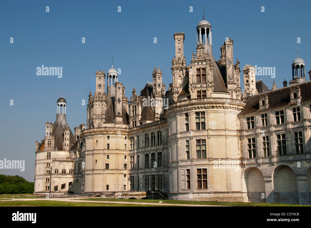 Das königliche Schloss in Chambord, Loir et Cher Schloss Loire-Frankreich Stockfoto