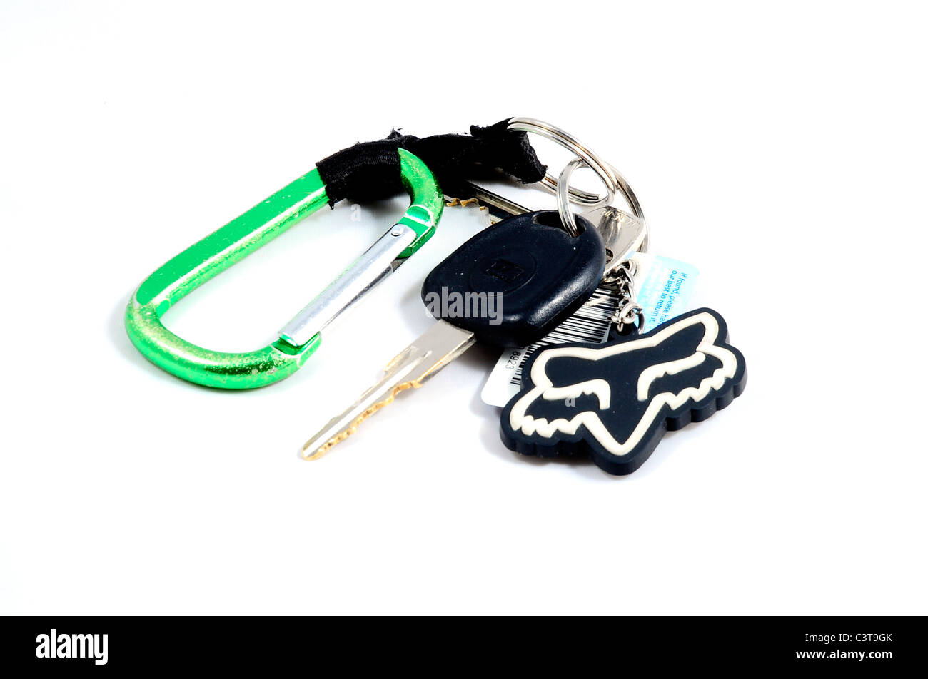 Teenager-Haus und Auto-Taste. Stockfoto