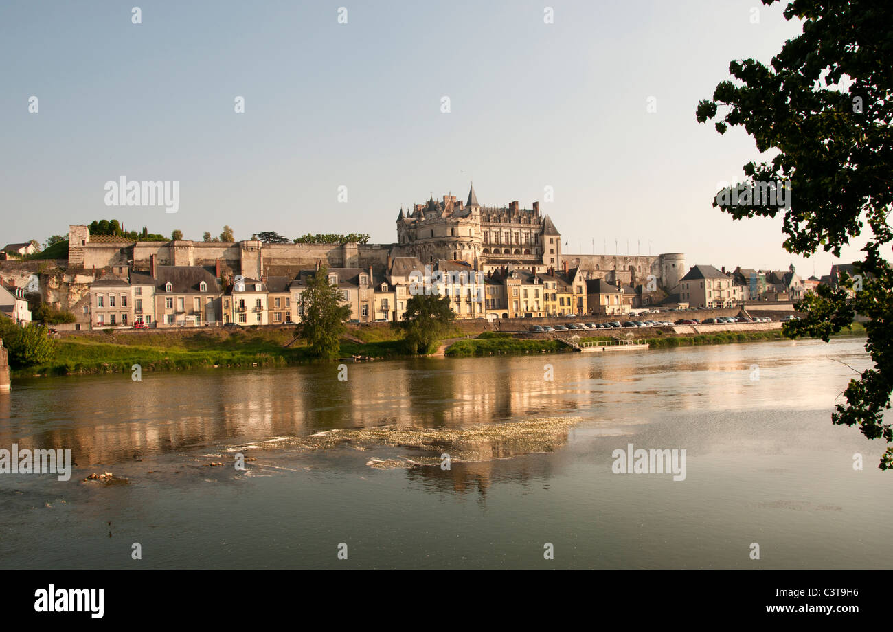 Frankreich Französisch Chateau Amboise Fluss Loire Schloss Stockfoto