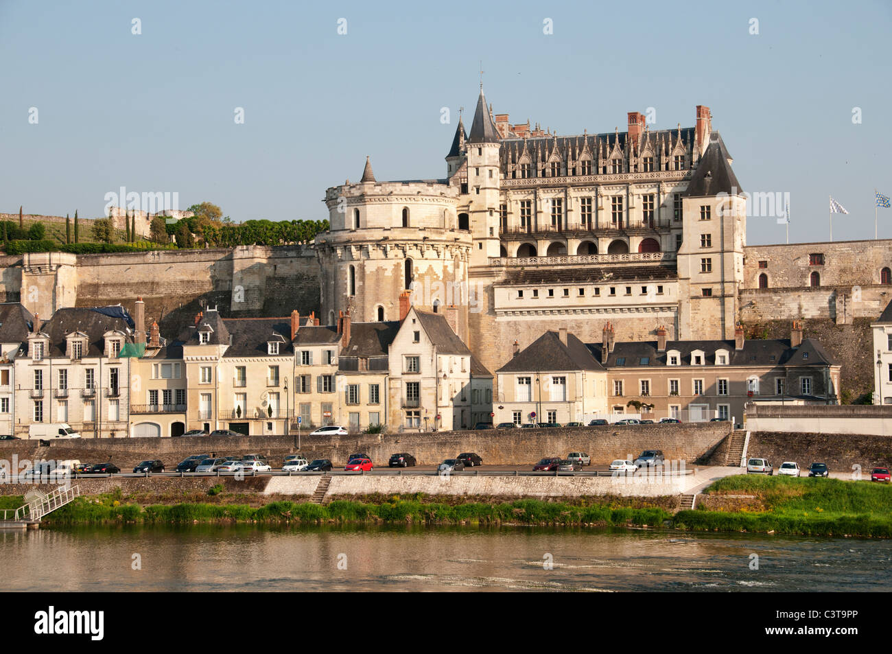 Frankreich Französisch Chateau Amboise Fluss Loire Schloss Stockfoto