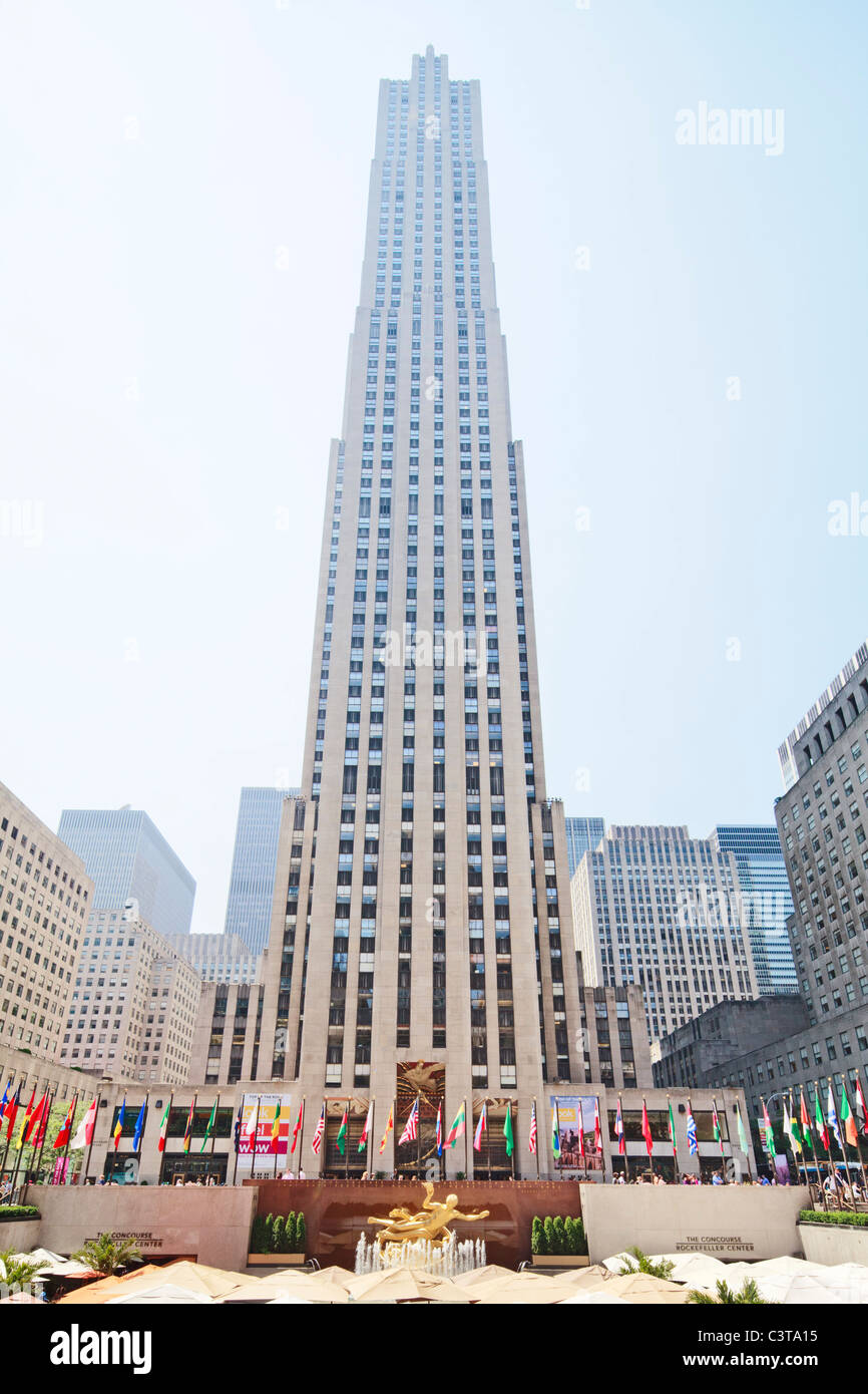 GE Building, das Rockefeller center Stockfoto