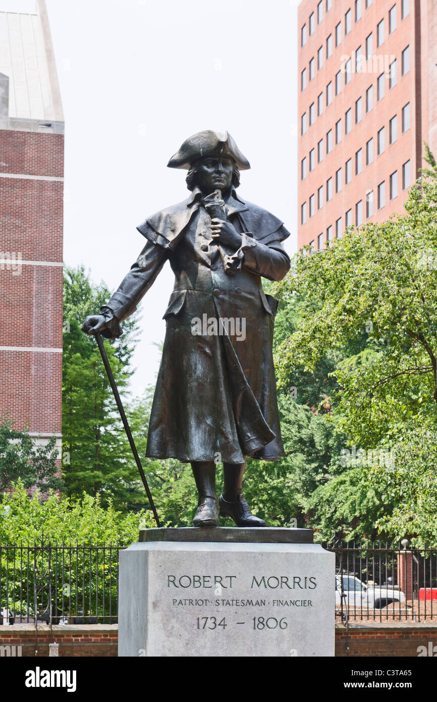 Robert Morris Statue, Philadelphia Stockfoto