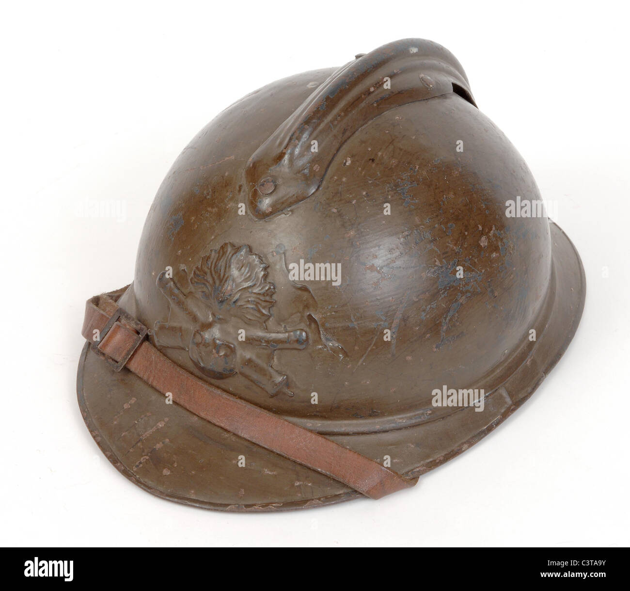 Französisch großen Krieges Artillerie Helm. Stockfoto