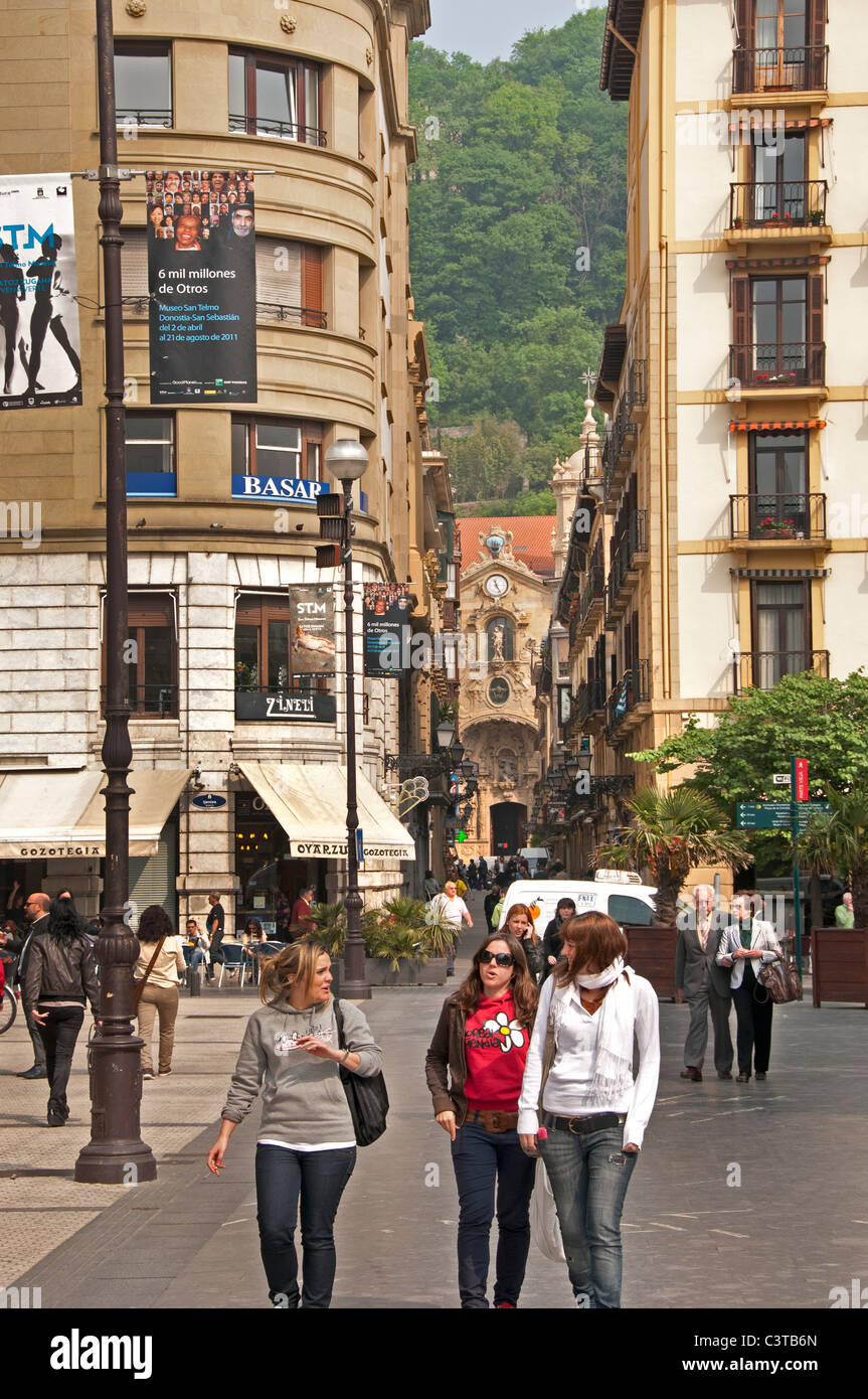 Alte Stadt San Sebastian Spanien spanische Baskenland Stockfoto