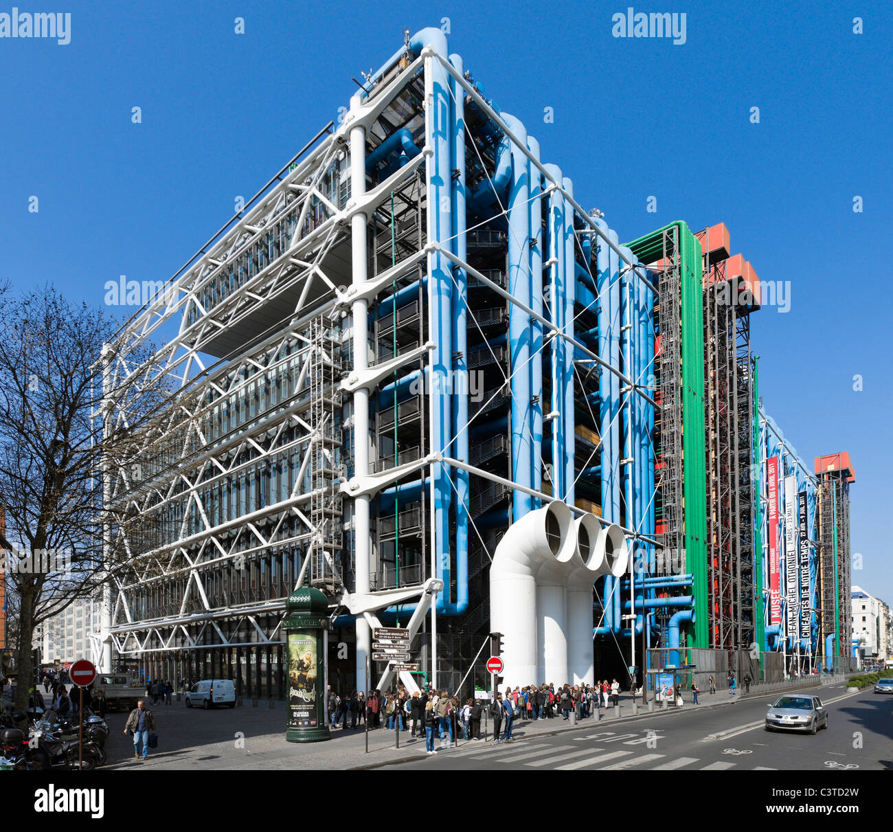 Centre Pompidou, Beaubourg Viertel, 4. Arrondissement, Paris, Frankreich Stockfoto