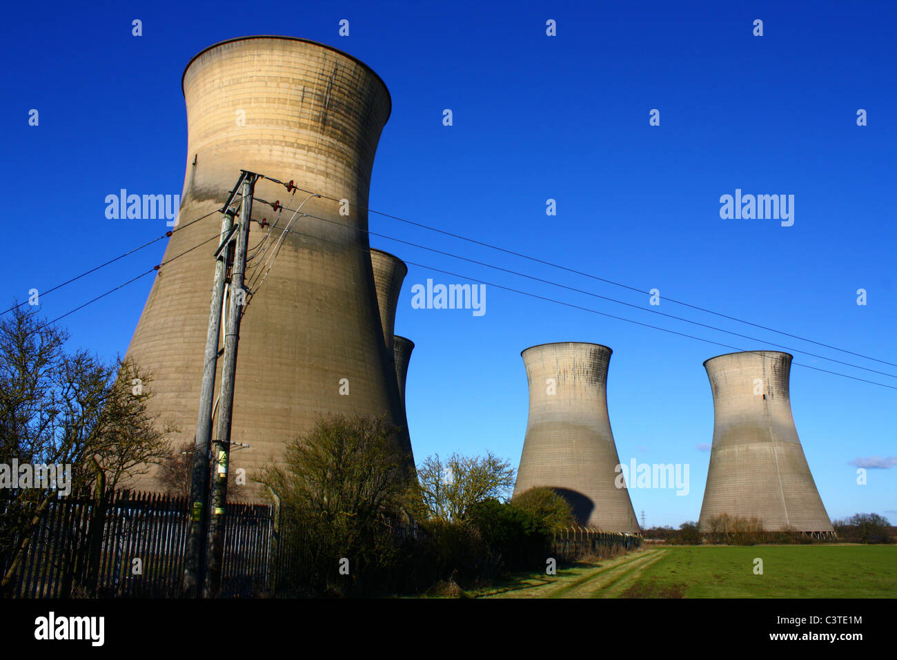Willington Kraftwerk Kühltürme Stockfoto