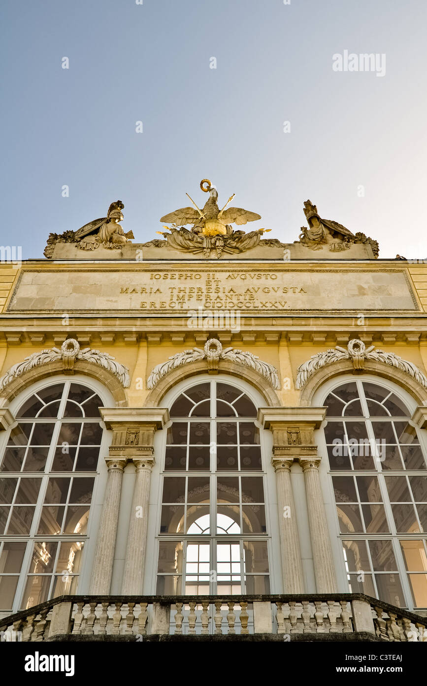 Nahaufnahme von der Gloriette in Schloss Schönbrunn, Wien Stockfoto