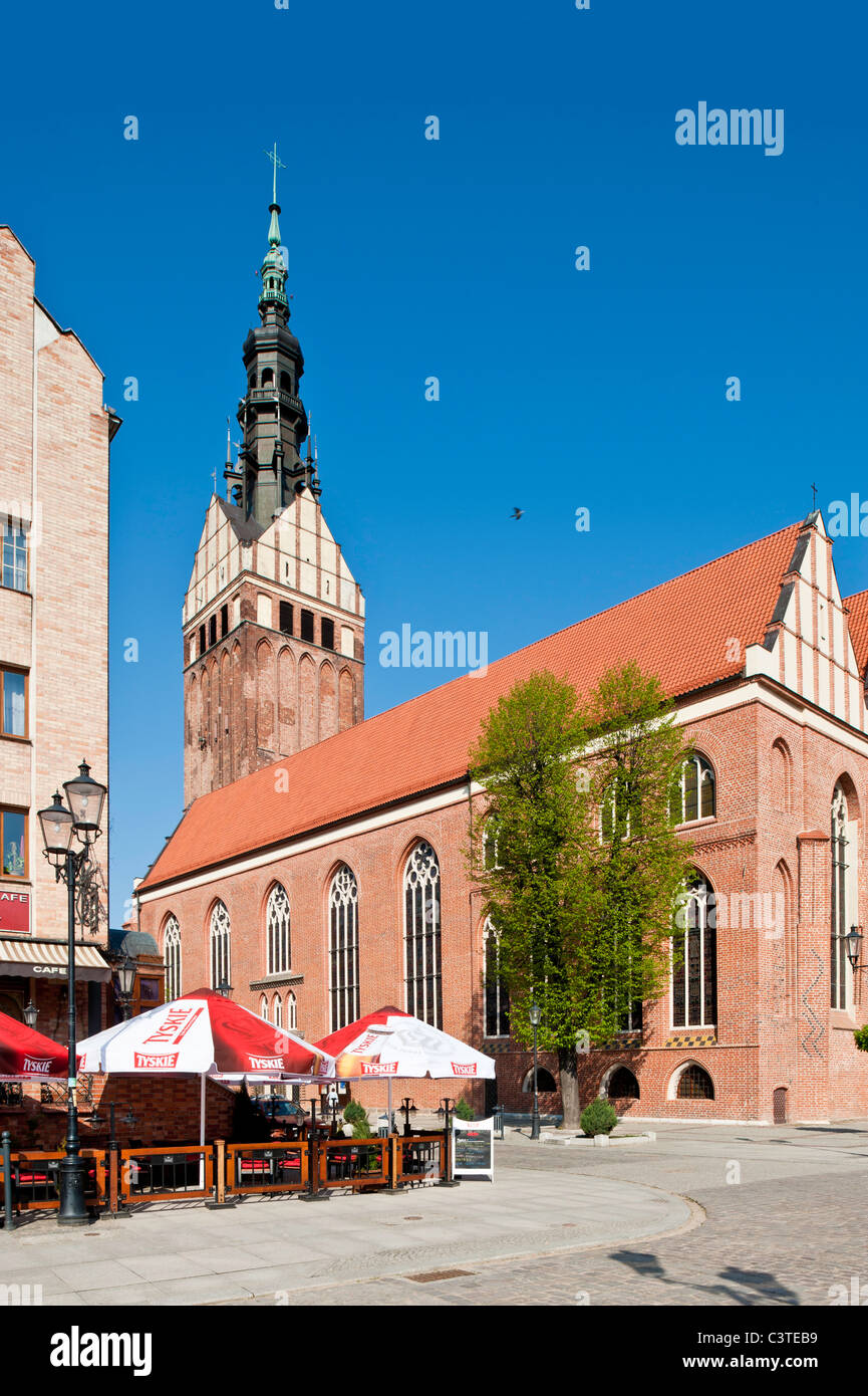 St. Nikolaus Kathedrale in restaurierten Altstadt, Elbing, Ermland Region, Polen Stockfoto