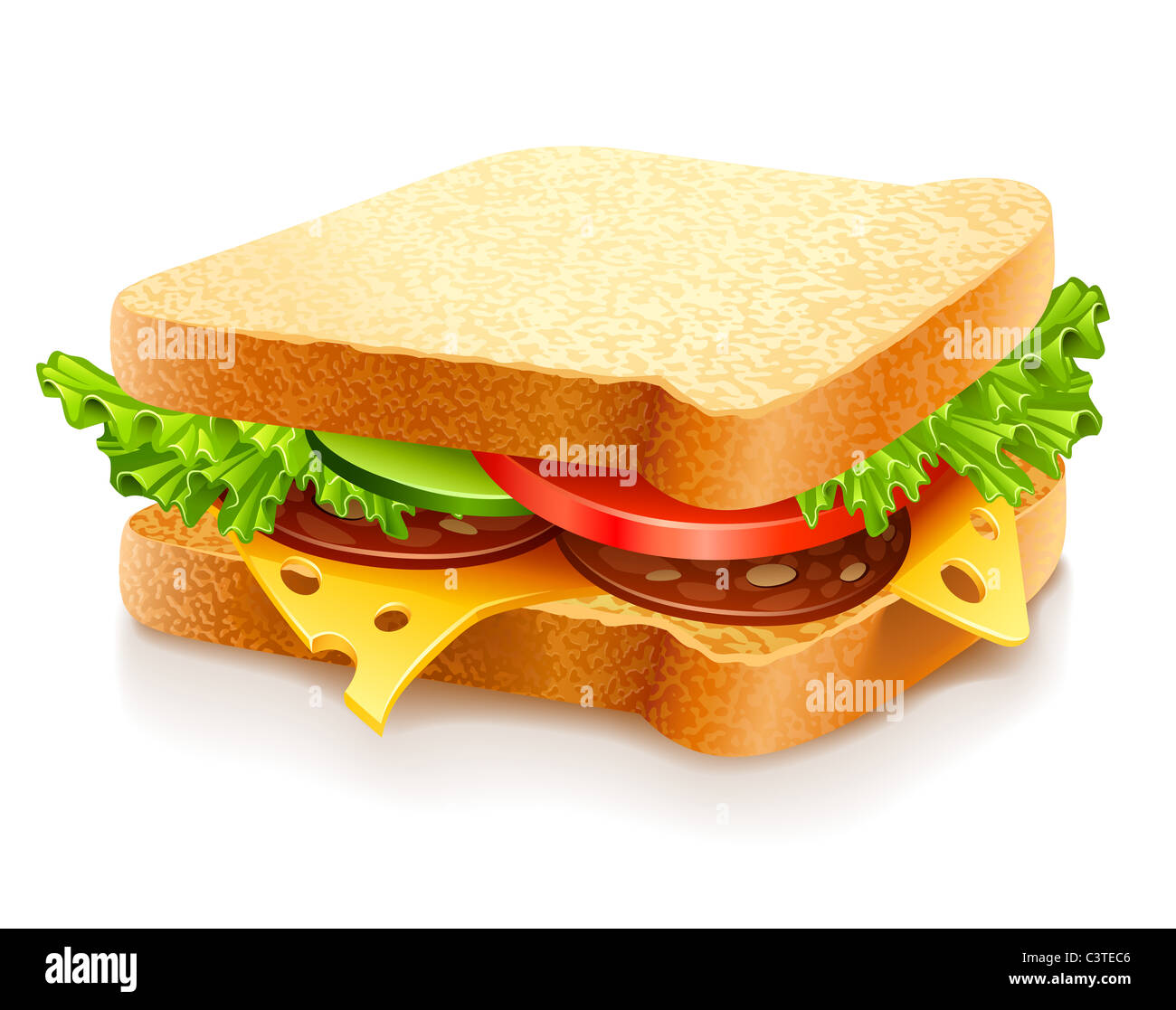 appetitliche Sandwich mit Käse Stockfoto