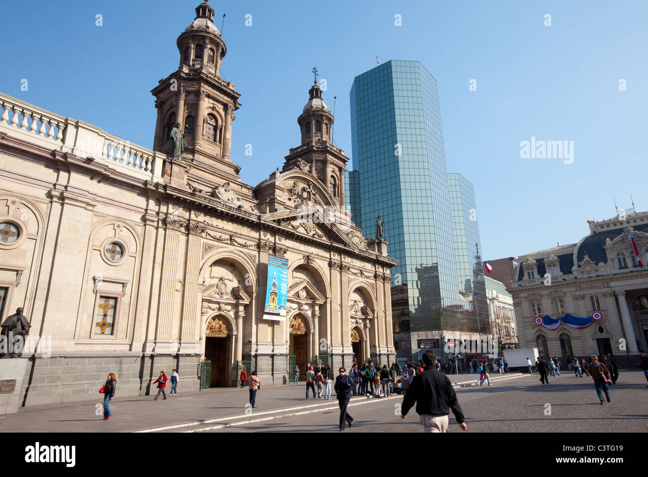 Die Kathedrale von Santiago de Chile Stockfoto