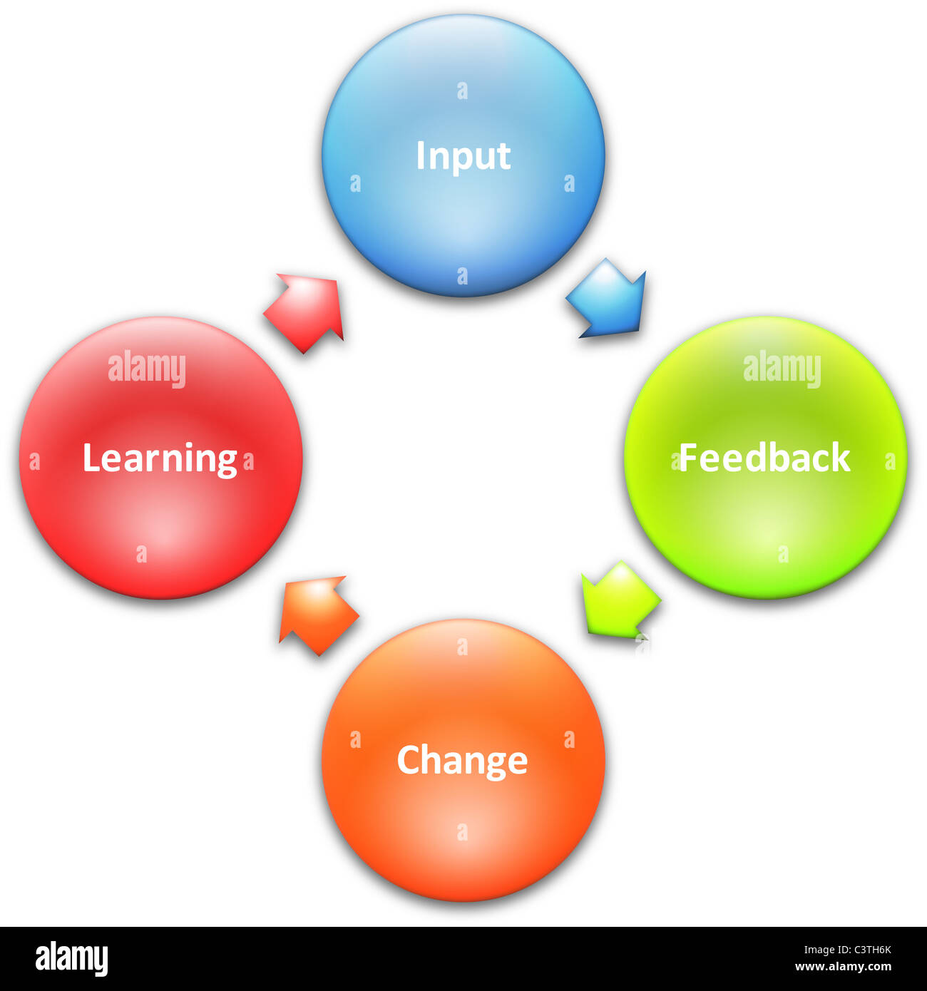 Lernen Verbesserung Zyklus Personal Business Strategie Konzept Diagramm Stockfoto