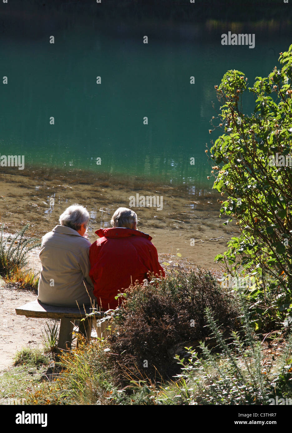 Blauen Pool - bunten See in der Furzebrook Siedlung an Stelle des stillgelegten Lehmgrube nahe dem Dorf von Corfe Castle Stockfoto