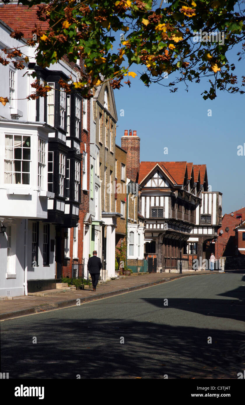 Southampton - Bugle Straße wo das Tudor House Museum gefunden werden kann Stockfoto