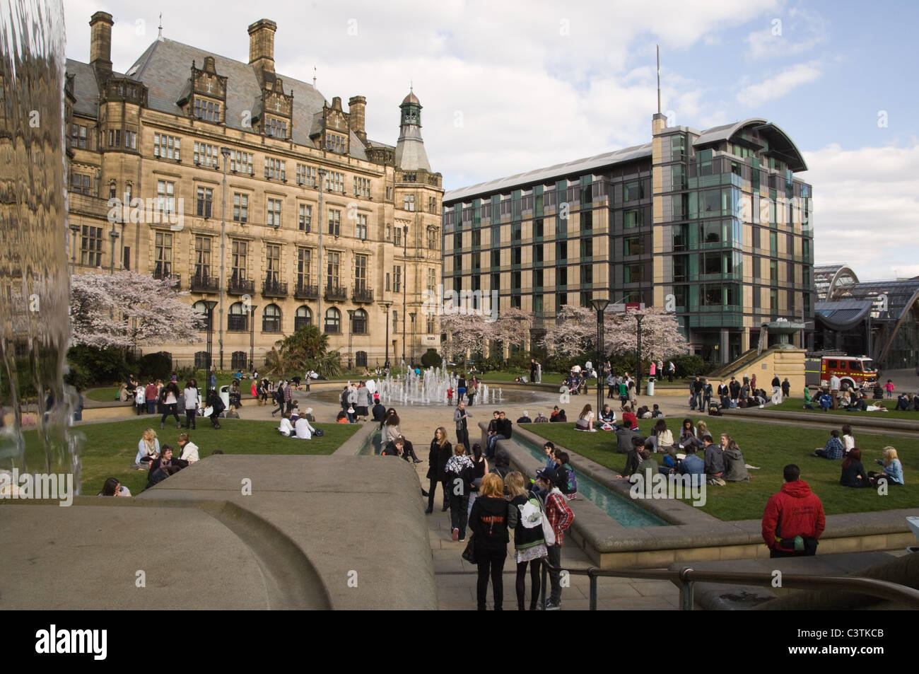 Peace Gardens in Sheffield Stadtzentrum Stockfoto