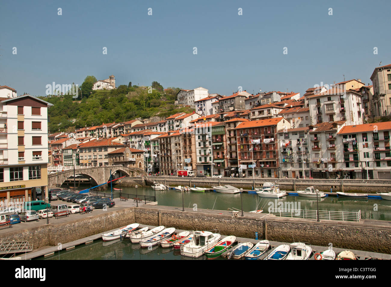 Ondarroa Spanien alten spanischen Hafen Fischerhafen Stockfoto