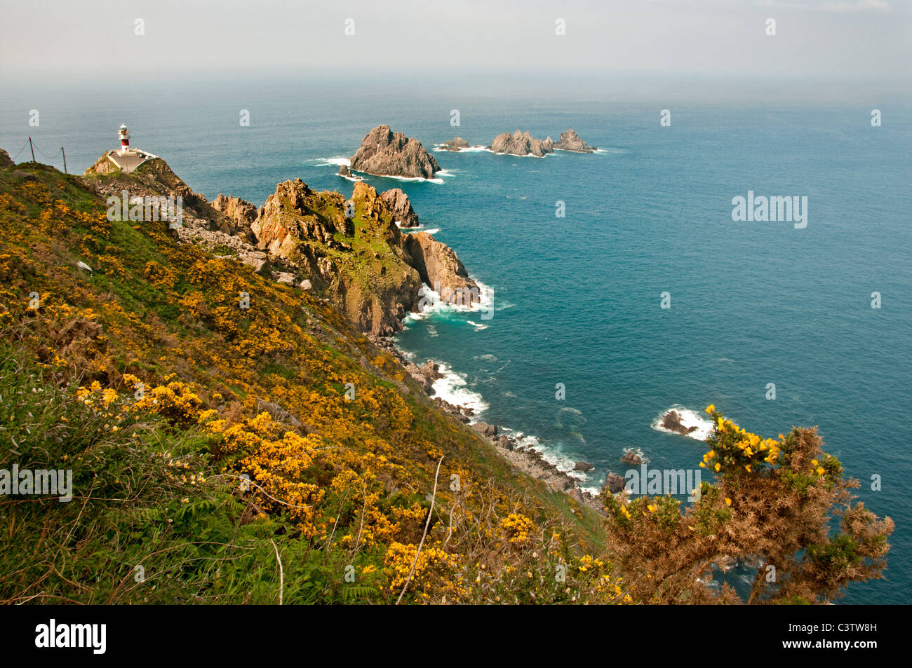 Cabo Ortegal Spanien Felsen Klippen Küste Carino Stockfoto